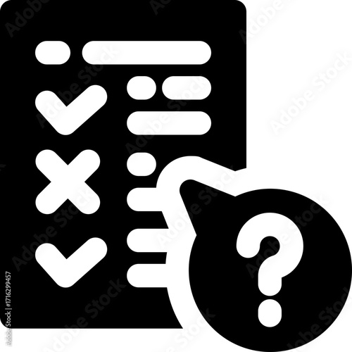 hypothesis glyph icon. Strong and solid vector icon for websites, mobile interfaces, presentations, and visual branding. High quality and easy to edit.