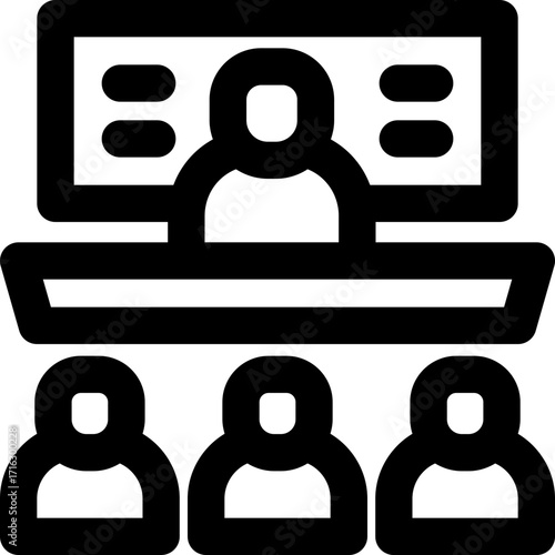 workshop line icon. Clean and minimalist vector icon for websites, mobile apps, presentations, and logos. Fully scalable and customizable for any project.