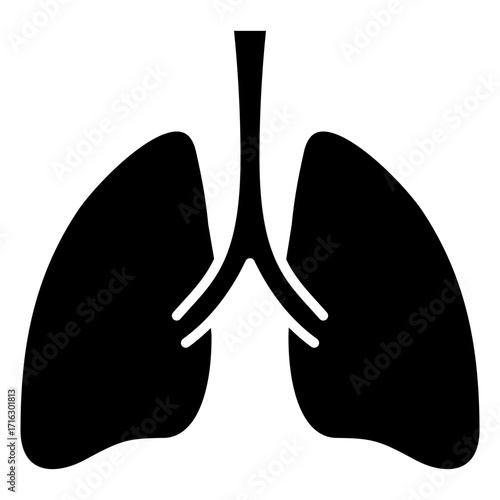 Lungs, Glyph Icon
