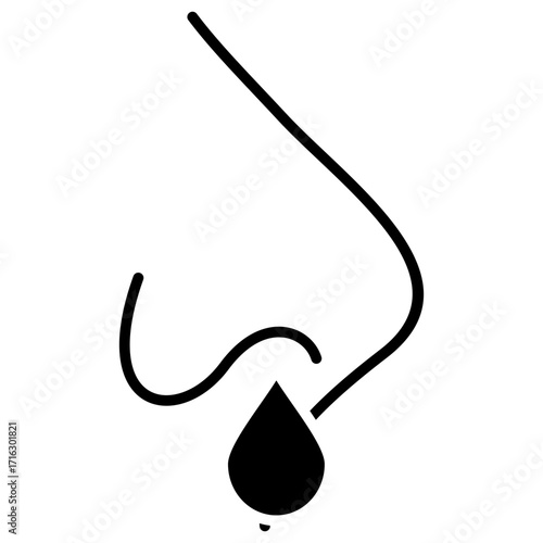 Rhinitis Glyph Icon