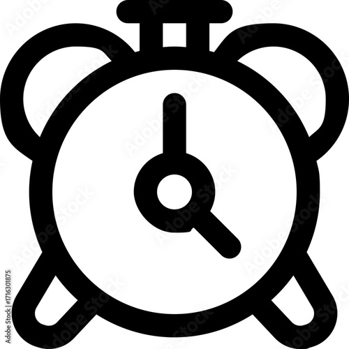 clock line icon. Clean and minimalist vector icon for websites, mobile apps, presentations, and logos. Fully scalable and customizable for any project.