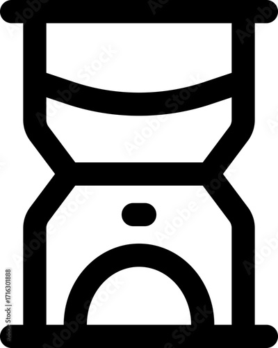 hourglass line icon. Clean and minimalist vector icon for websites, mobile apps, presentations, and logos. Fully scalable and customizable for any project.