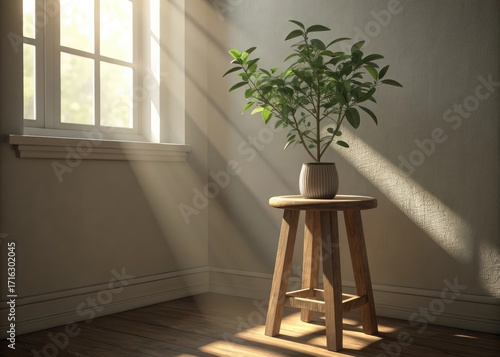 interior of a room with a window