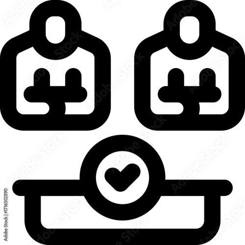 participant line icon. Clean and minimalist vector icon for websites, mobile apps, presentations, and logos. Fully scalable and customizable for any project.