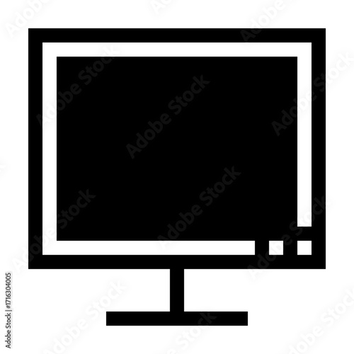 Icono de monitor. Pantalla de computadora y tecnología digital. Ilustración vectorial