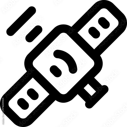 smart watch line icon. Clean and minimalist vector icon for websites, mobile apps, presentations, and logos. Fully scalable and customizable for any project.