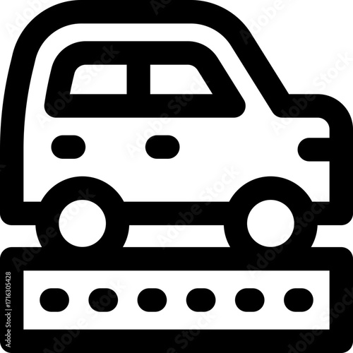 car line icon. Clean and minimalist vector icon for websites, mobile apps, presentations, and logos. Fully scalable and customizable for any project.