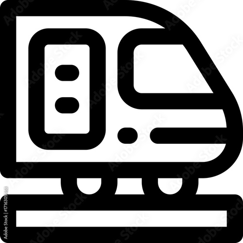 train line icon. Clean and minimalist vector icon for websites, mobile apps, presentations, and logos. Fully scalable and customizable for any project.