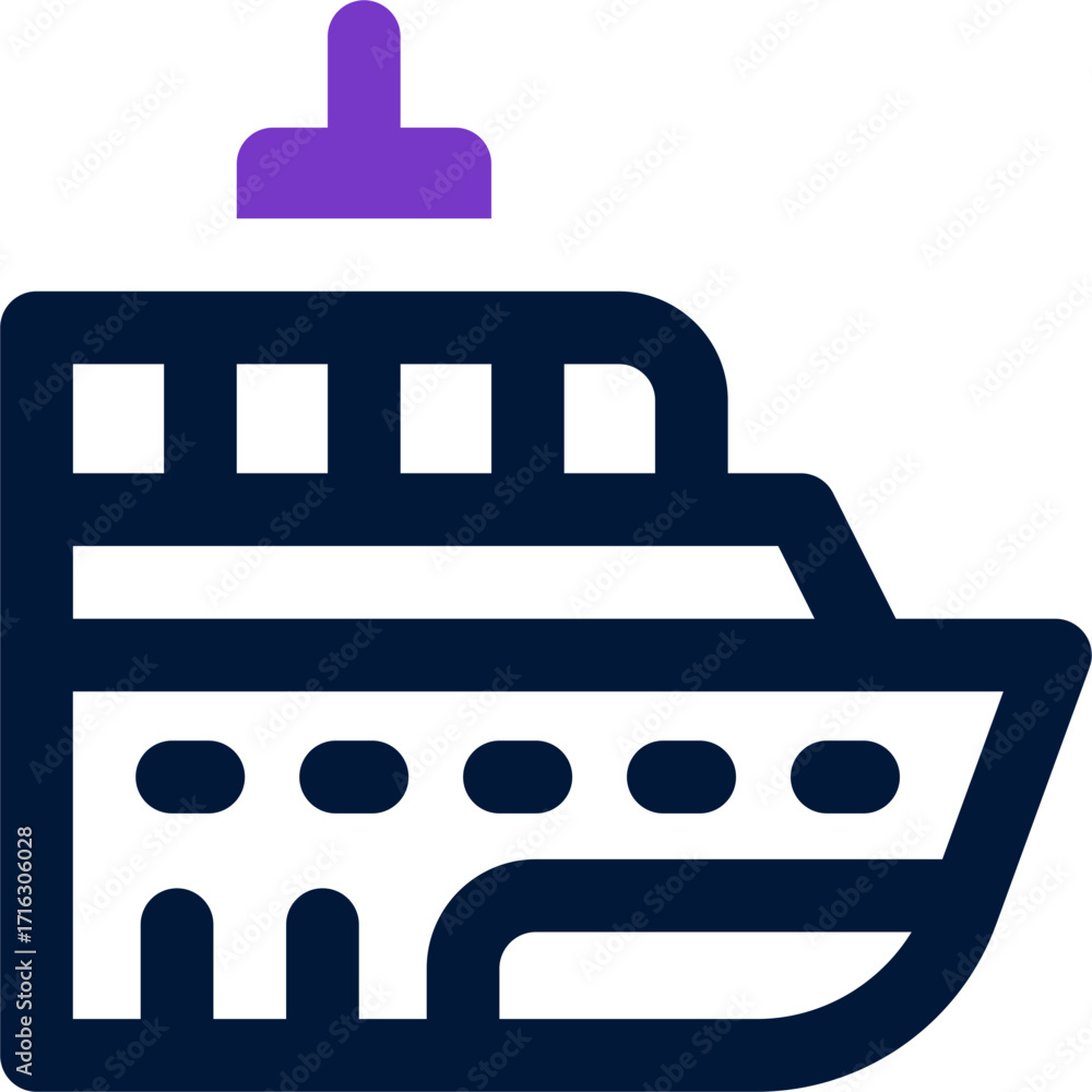Obraz premium ship duotone icon. Sleek and modern vector icon for websites, mobile apps, marketing materials, and corporate design. Fully scalable and ready to use.