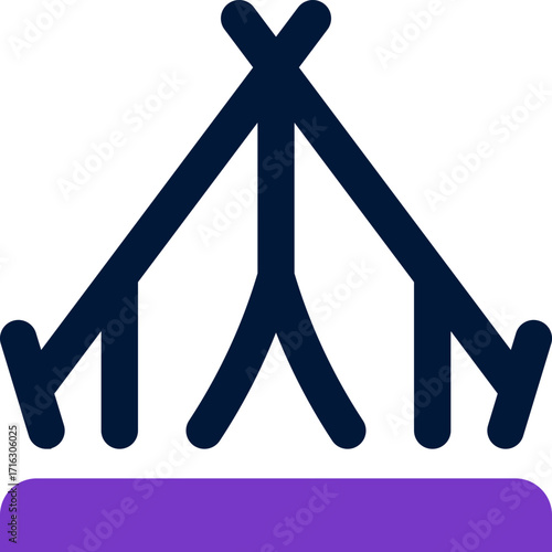 tent duotone icon. Sleek and modern vector icon for websites, mobile apps, marketing materials, and corporate design. Fully scalable and ready to use.