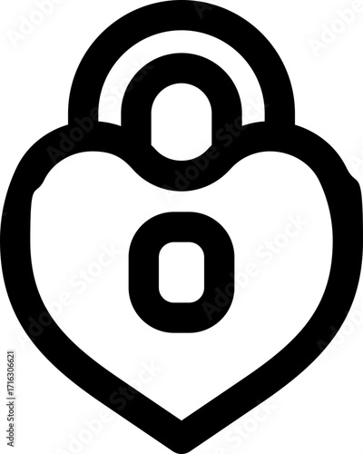 padlock line icon. Clean and minimalist vector icon for websites, mobile apps, presentations, and logos. Fully scalable and customizable for any project.