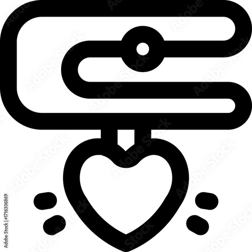 necklace line icon. Clean and minimalist vector icon for websites, mobile apps, presentations, and logos. Fully scalable and customizable for any project.