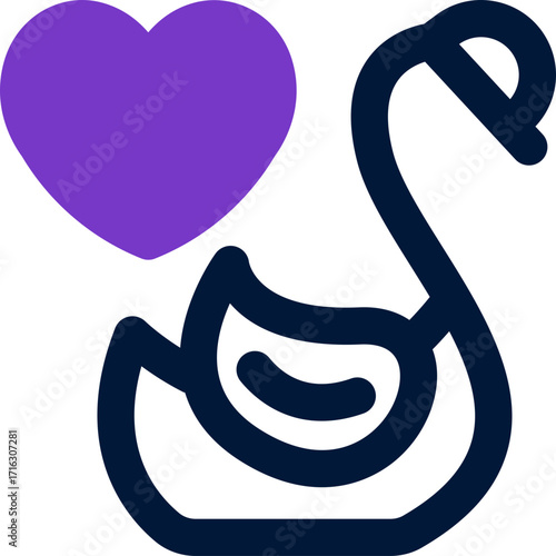 swan duotone icon. Sleek and modern vector icon for websites, mobile apps, marketing materials, and corporate design. Fully scalable and ready to use.