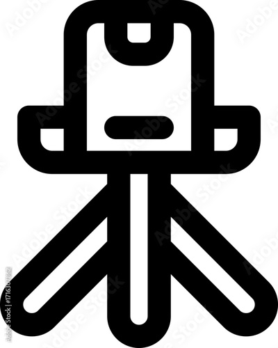 tripod line icon. Clean and minimalist vector icon for websites, mobile apps, presentations, and logos. Fully scalable and customizable for any project.