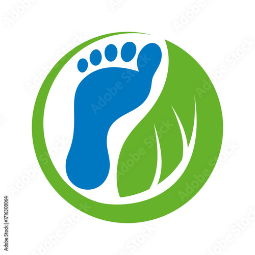 Podiatry practice logo vector illustration 