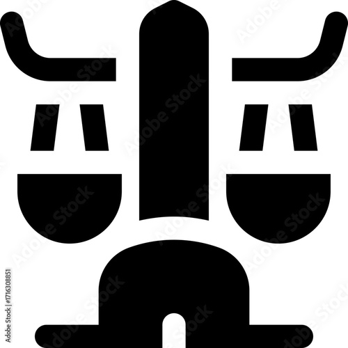 law glyph icon. Strong and solid vector icon for websites, mobile interfaces, presentations, and visual branding. High quality and easy to edit.