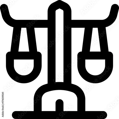 law line icon. Clean and minimalist vector icon for websites, mobile apps, presentations, and logos. Fully scalable and customizable for any project.