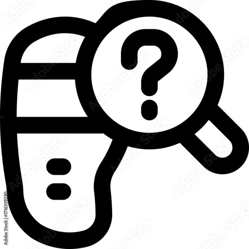 investigation line icon. Clean and minimalist vector icon for websites, mobile apps, presentations, and logos. Fully scalable and customizable for any project.