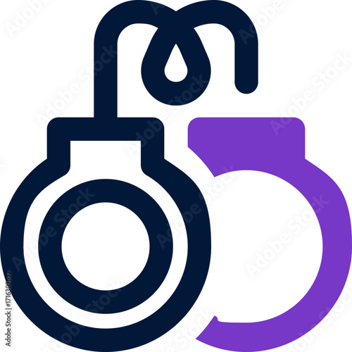handcuff duotone icon. Sleek and modern vector icon for websites, mobile apps, marketing materials, and corporate design. Fully scalable and ready to use.