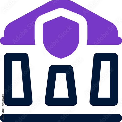 courthouse duotone icon. Sleek and modern vector icon for websites, mobile apps, marketing materials, and corporate design. Fully scalable and ready to use.