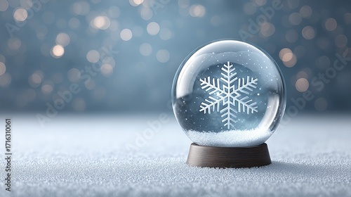 Celebrate christmas joyfully decorating a glass snowflake ball for a festival party atmosphere