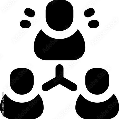 leadership glyph icon. Strong and solid vector icon for websites, mobile interfaces, presentations, and visual branding. High quality and easy to edit.