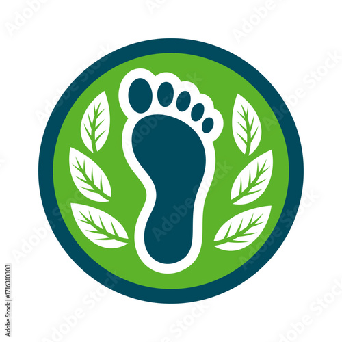 Podiatry practice logo in circle