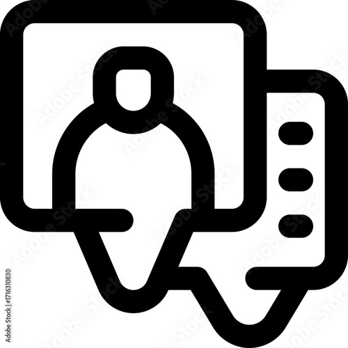 communication line icon. Clean and minimalist vector icon for websites, mobile apps, presentations, and logos. Fully scalable and customizable for any project.