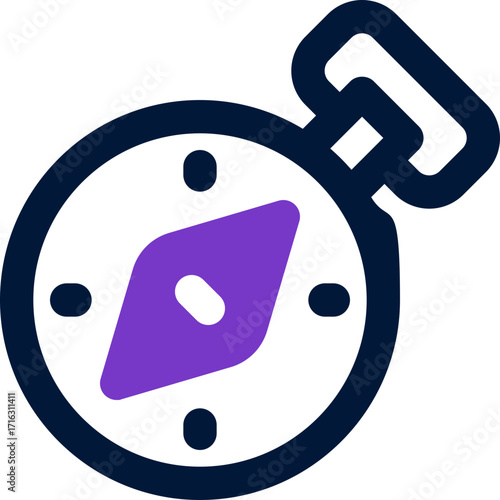 compass duotone icon. Sleek and modern vector icon for websites, mobile apps, marketing materials, and corporate design. Fully scalable and ready to use.