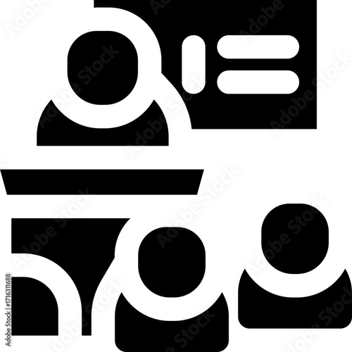 facilitator glyph icon. Strong and solid vector icon for websites, mobile interfaces, presentations, and visual branding. High quality and easy to edit.