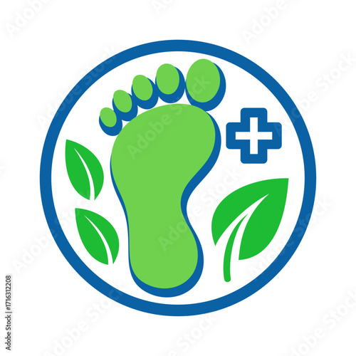 Podiatry practice logo in circle