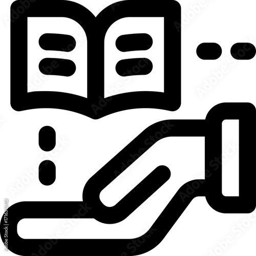 learning opportunity line icon. Clean and minimalist vector icon for websites, mobile apps, presentations, and logos. Fully scalable and customizable for any project.