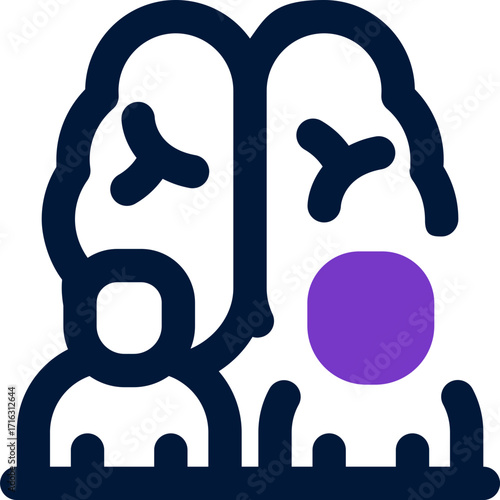 brainstorming duotone icon. Sleek and modern vector icon for websites, mobile apps, marketing materials, and corporate design. Fully scalable and ready to use.