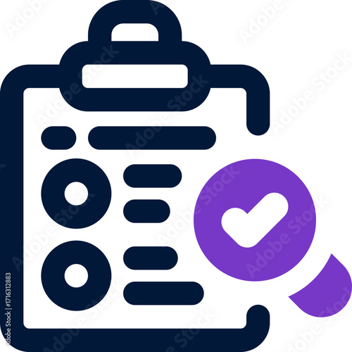 checking duotone icon. Sleek and modern vector icon for websites, mobile apps, marketing materials, and corporate design. Fully scalable and ready to use.