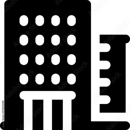 office glyph icon. Strong and solid vector icon for websites, mobile interfaces, presentations, and visual branding. High quality and easy to edit.