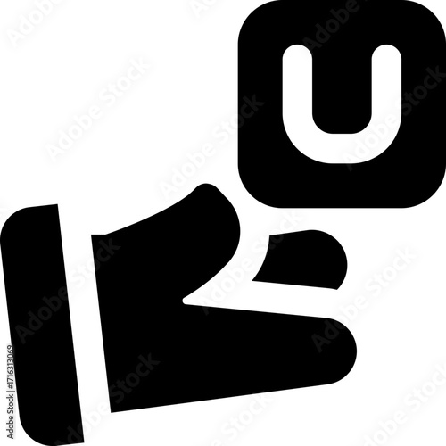 shopping glyph icon. Strong and solid vector icon for websites, mobile interfaces, presentations, and visual branding. High quality and easy to edit.