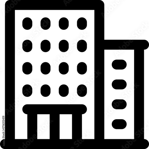 office line icon. Clean and minimalist vector icon for websites, mobile apps, presentations, and logos. Fully scalable and customizable for any project.