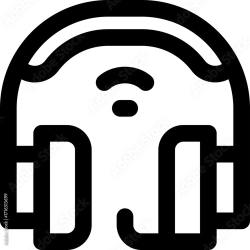 headphone line icon. Clean and minimalist vector icon for websites, mobile apps, presentations, and logos. Fully scalable and customizable for any project.