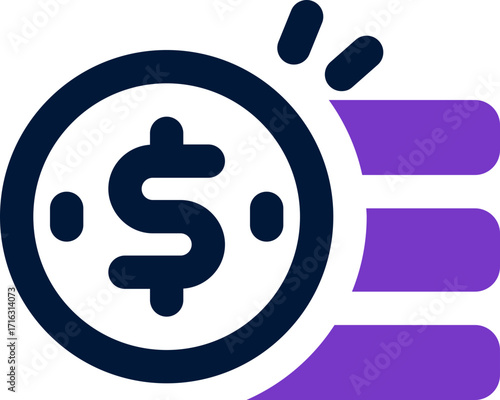 coin duotone icon. Sleek and modern vector icon for websites, mobile apps, marketing materials, and corporate design. Fully scalable and ready to use.