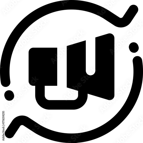 marketing campaign glyph icon. Strong and solid vector icon for websites, mobile interfaces, presentations, and visual branding. High quality and easy to edit.