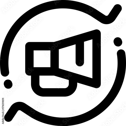 marketing campaign line icon. Clean and minimalist vector icon for websites, mobile apps, presentations, and logos. Fully scalable and customizable for any project.