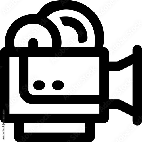 video camera line icon. Clean and minimalist vector icon for websites, mobile apps, presentations, and logos. Fully scalable and customizable for any project.