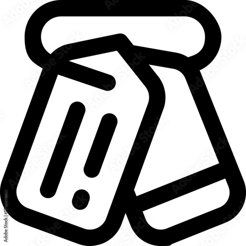 tag line icon. Clean and minimalist vector icon for websites, mobile apps, presentations, and logos. Fully scalable and customizable for any project.