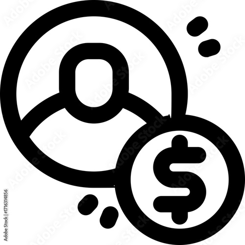 customer line icon. Clean and minimalist vector icon for websites, mobile apps, presentations, and logos. Fully scalable and customizable for any project.