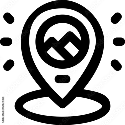 location line icon. Clean and minimalist vector icon for websites, mobile apps, presentations, and logos. Fully scalable and customizable for any project.