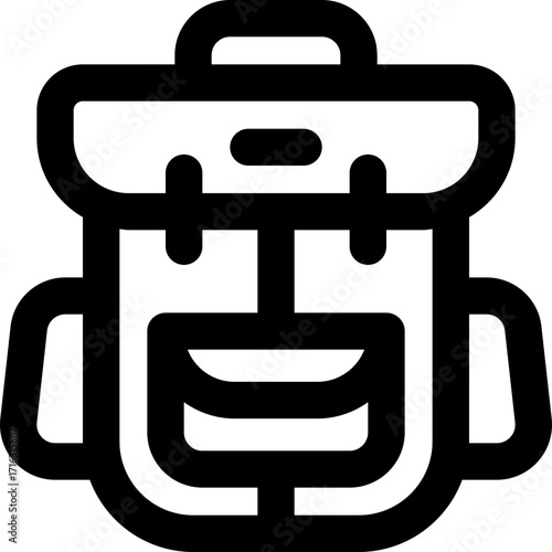 backpack line icon. Clean and minimalist vector icon for websites, mobile apps, presentations, and logos. Fully scalable and customizable for any project.