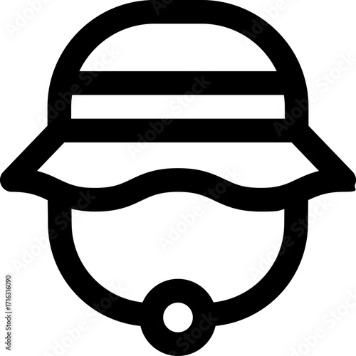 hat line icon. Clean and minimalist vector icon for websites, mobile apps, presentations, and logos. Fully scalable and customizable for any project.