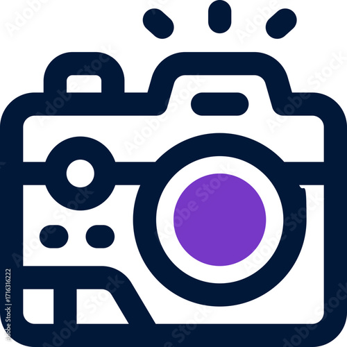 camera duotone icon. Sleek and modern vector icon for websites, mobile apps, marketing materials, and corporate design. Fully scalable and ready to use.