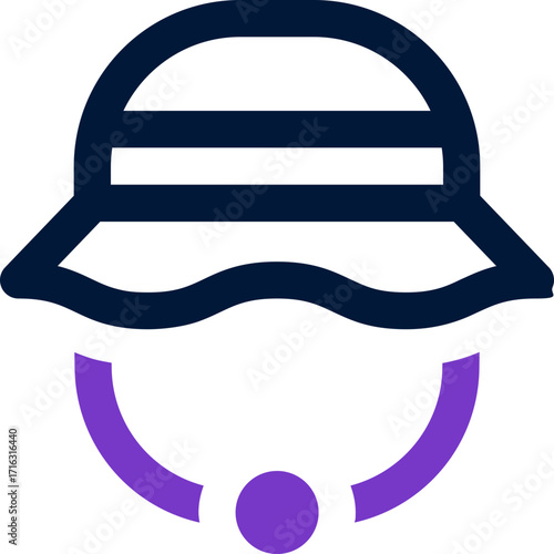 hat duotone icon. Sleek and modern vector icon for websites, mobile apps, marketing materials, and corporate design. Fully scalable and ready to use.