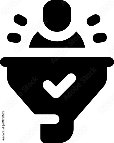 screening glyph icon. Strong and solid vector icon for websites, mobile interfaces, presentations, and visual branding. High quality and easy to edit.